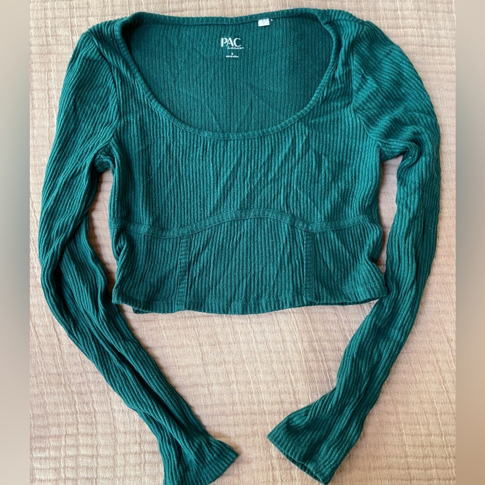 Pacsun mock corset crop top